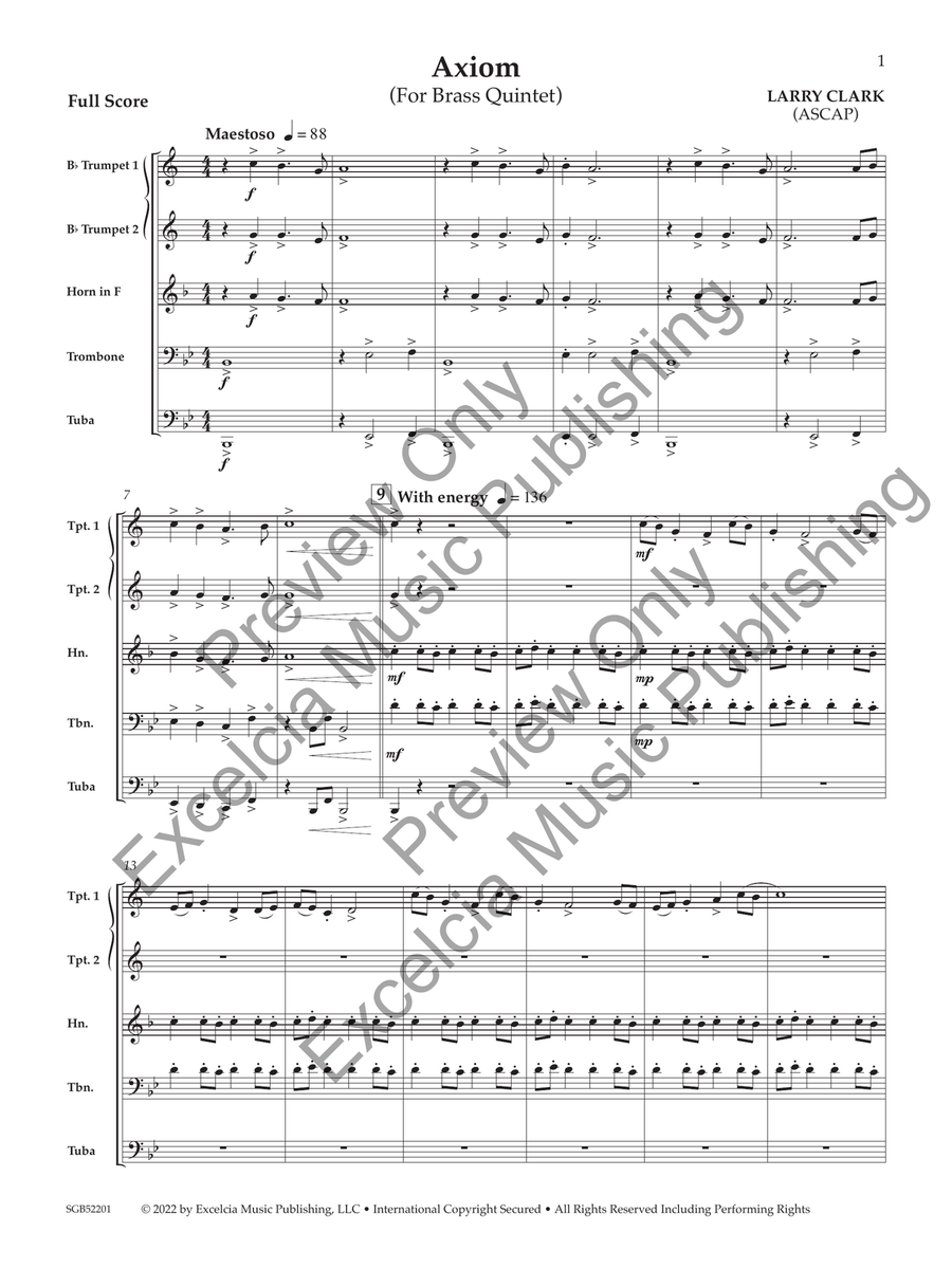 Axiom Axiom Brass Quintet scores gallery preview page 2
