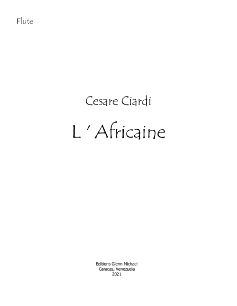 L'Africaine for Flute & Piano Flute Solo scores gallery preview page 2