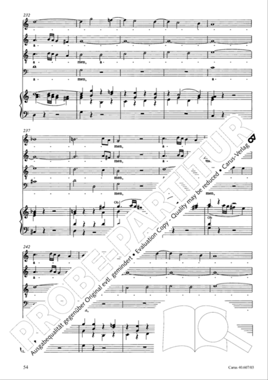 Mass in time of war (Missa in tempore belli) 4-Part scores gallery preview page 61