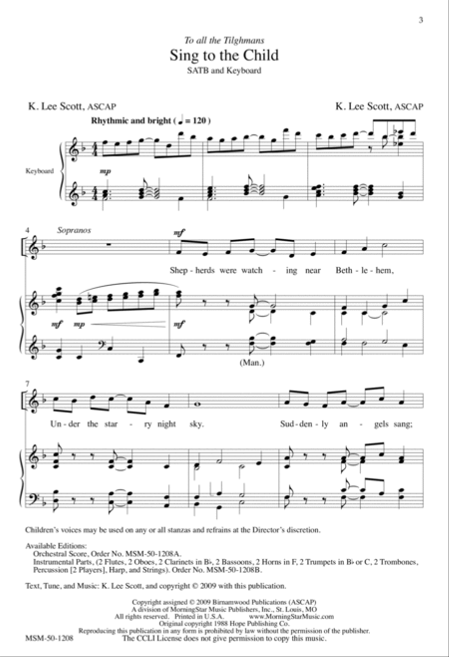 Sing to the Child 4-Part scores gallery preview page 2