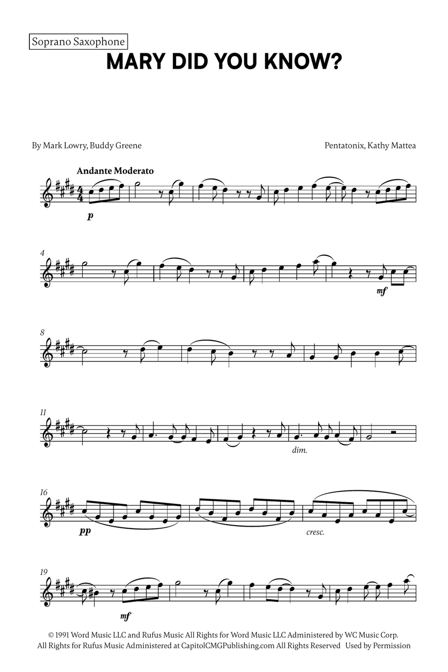 Mary, Did You Know? Mary, Did You Know? Woodwind Duet scores gallery preview page 4