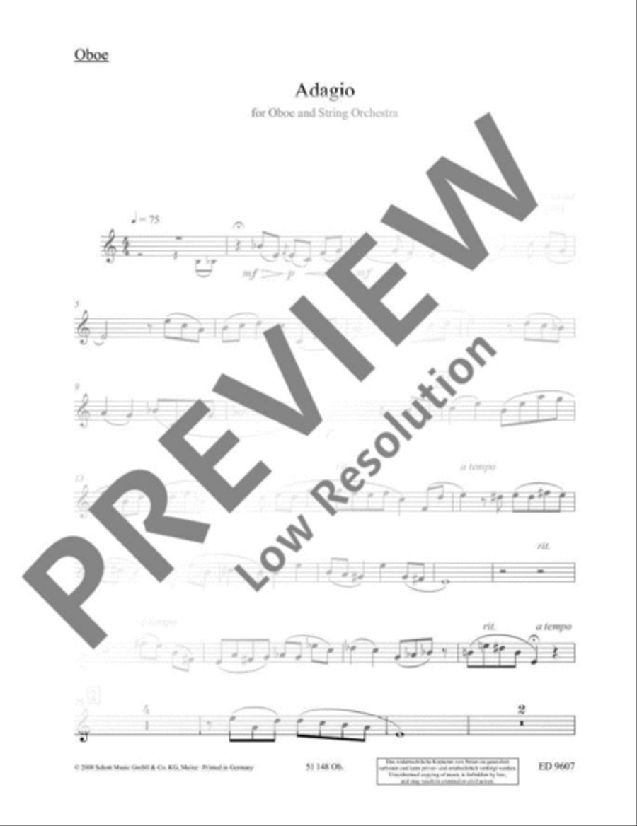 Adagio Adagio Oboe scores gallery preview page 17