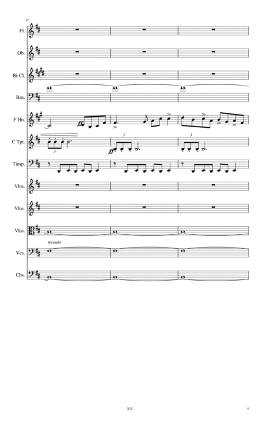 Symphonic Poem # 4 - Awakening Full Orchestra scores gallery preview page 6
