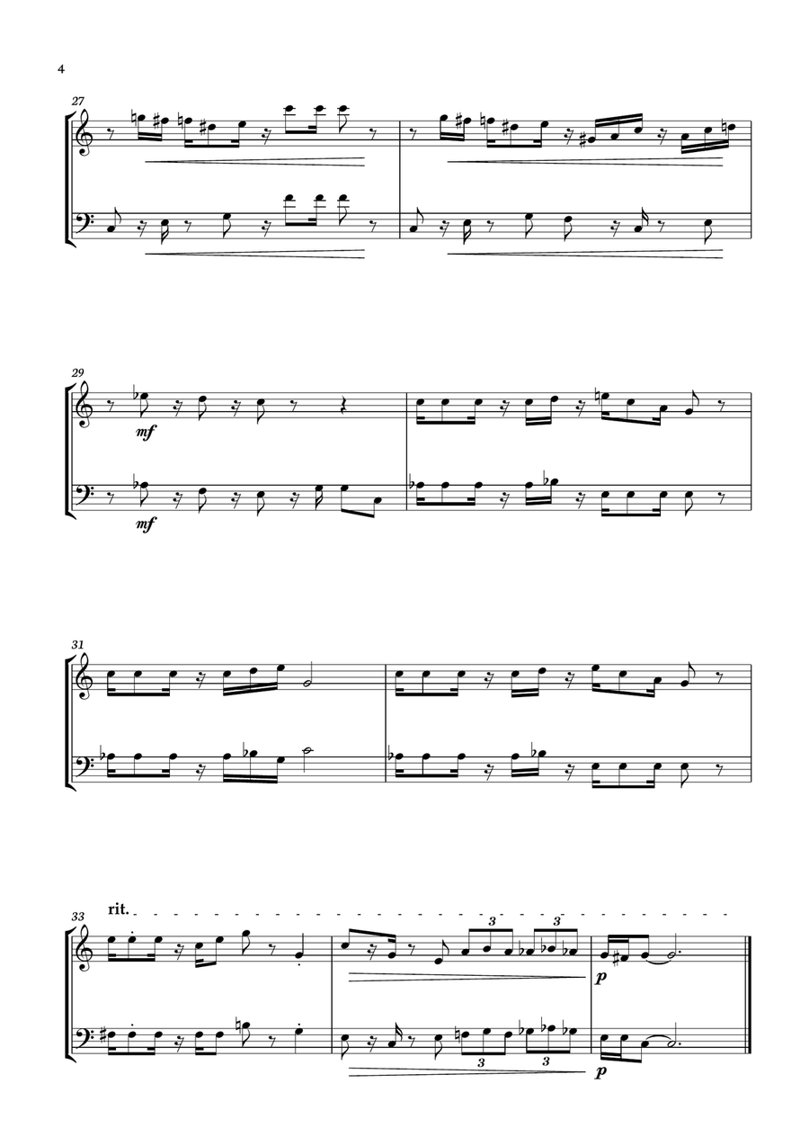 Super Mario Bros. Opus Woodwind Duet scores gallery preview page 4