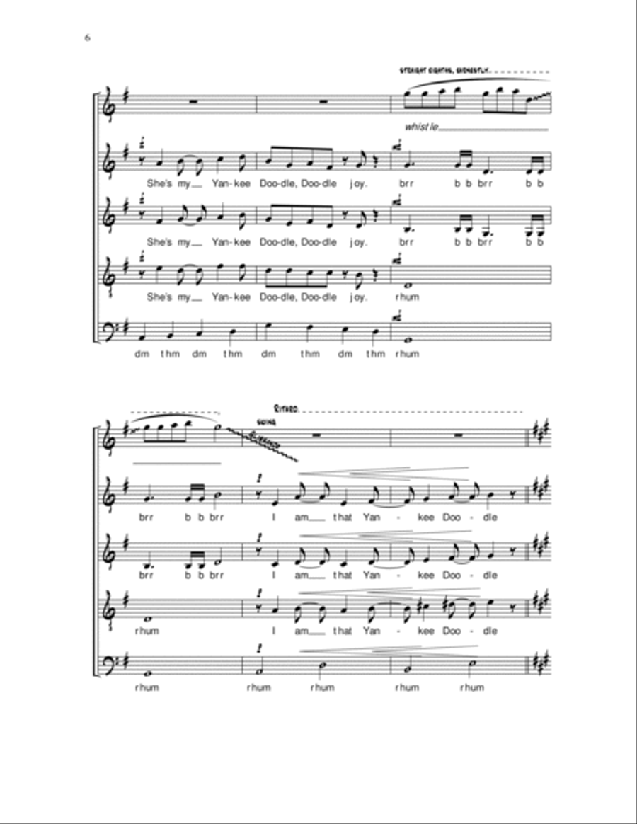 Yankee Doodle SSATB scores gallery preview page 6
