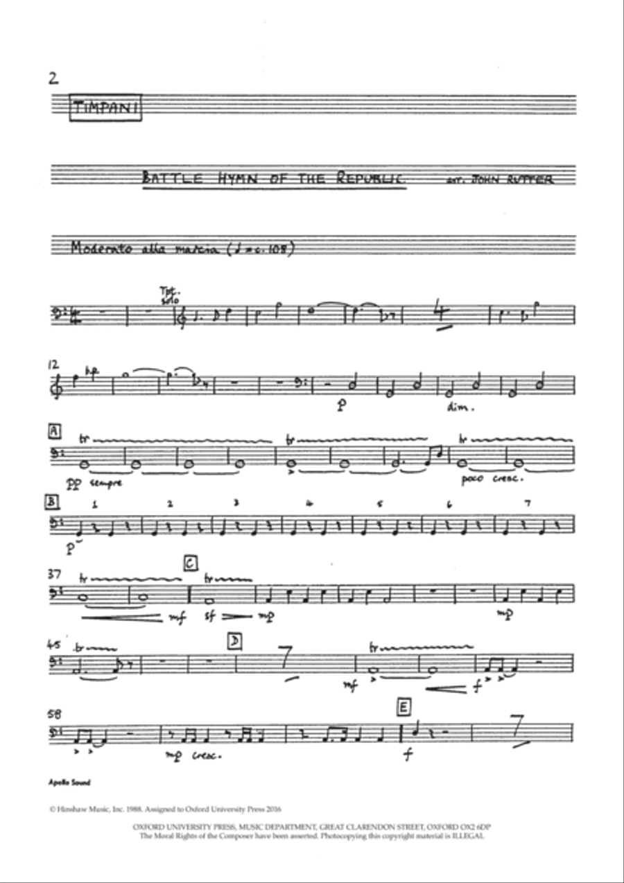 Battle Hymn of the Republic Percussion scores gallery preview page 2