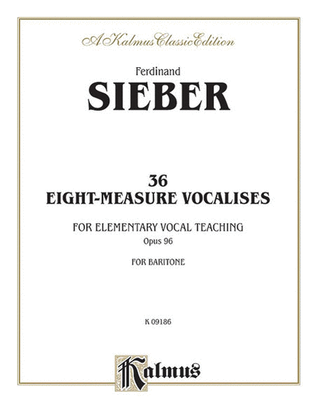Book cover for 36 Eight-Measure Vocalises for Elementary Teaching