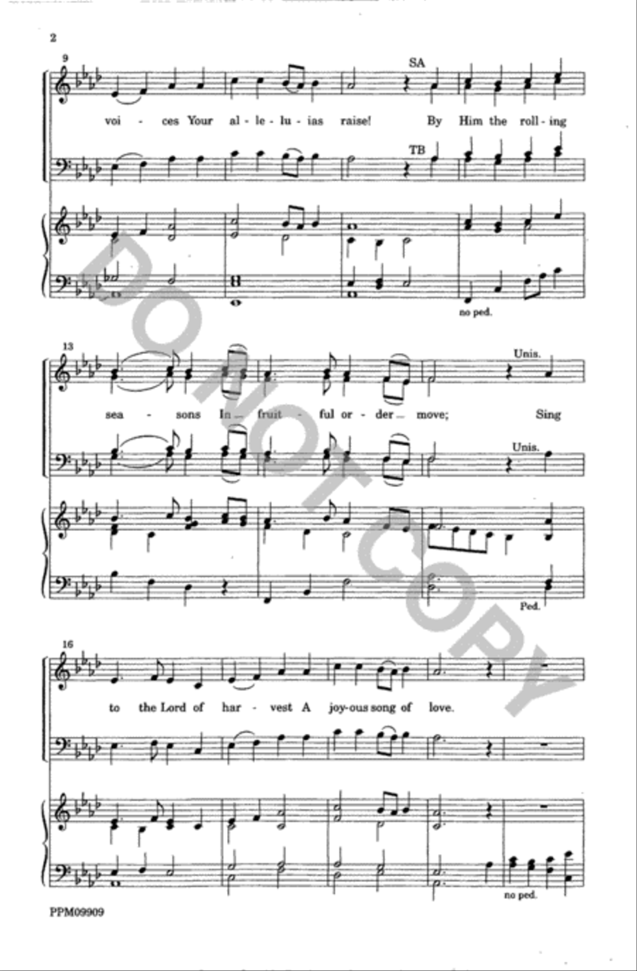Harvest Song 4-Part scores gallery preview page 3