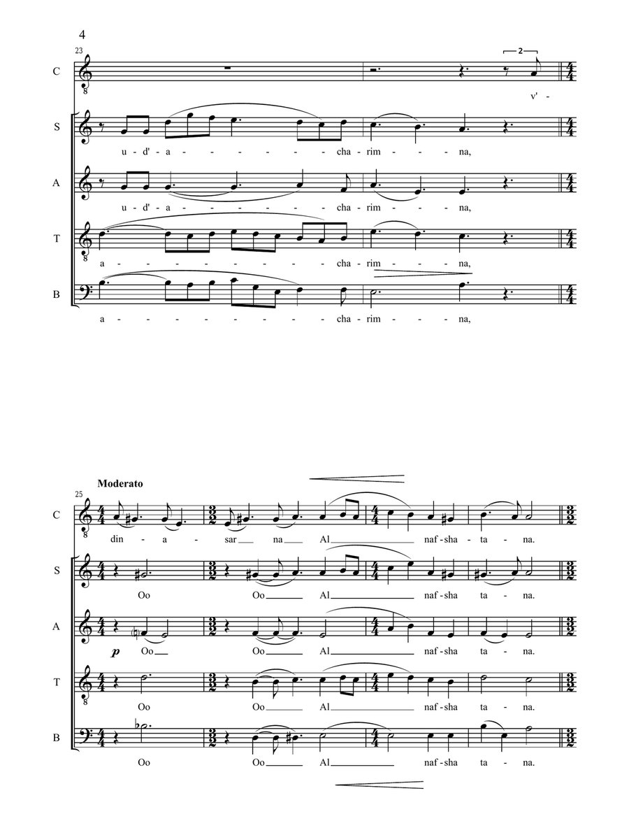 Kol Nidre 4-Part scores gallery preview page 4