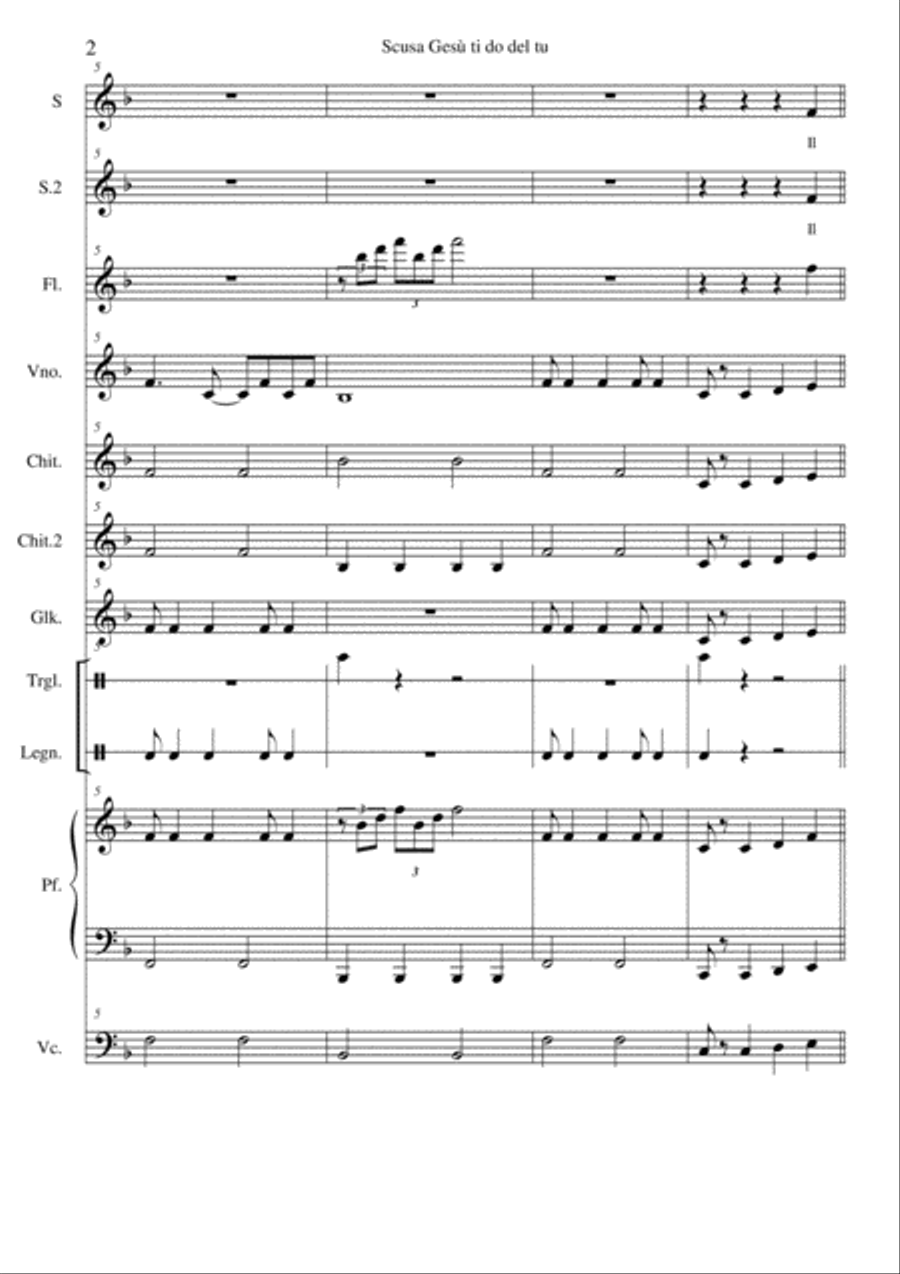Scusa Gesù Choir scores gallery preview page 2