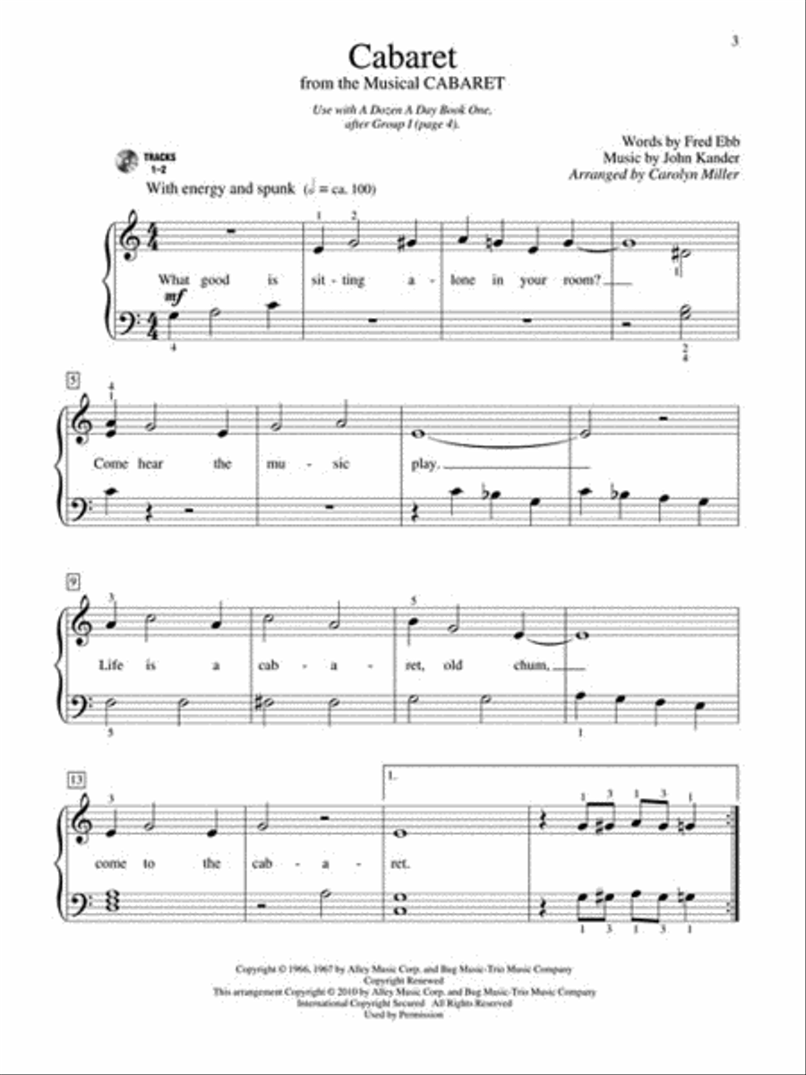 A Dozen a Day Songbook – Book 1 Piano Method scores gallery preview page 3