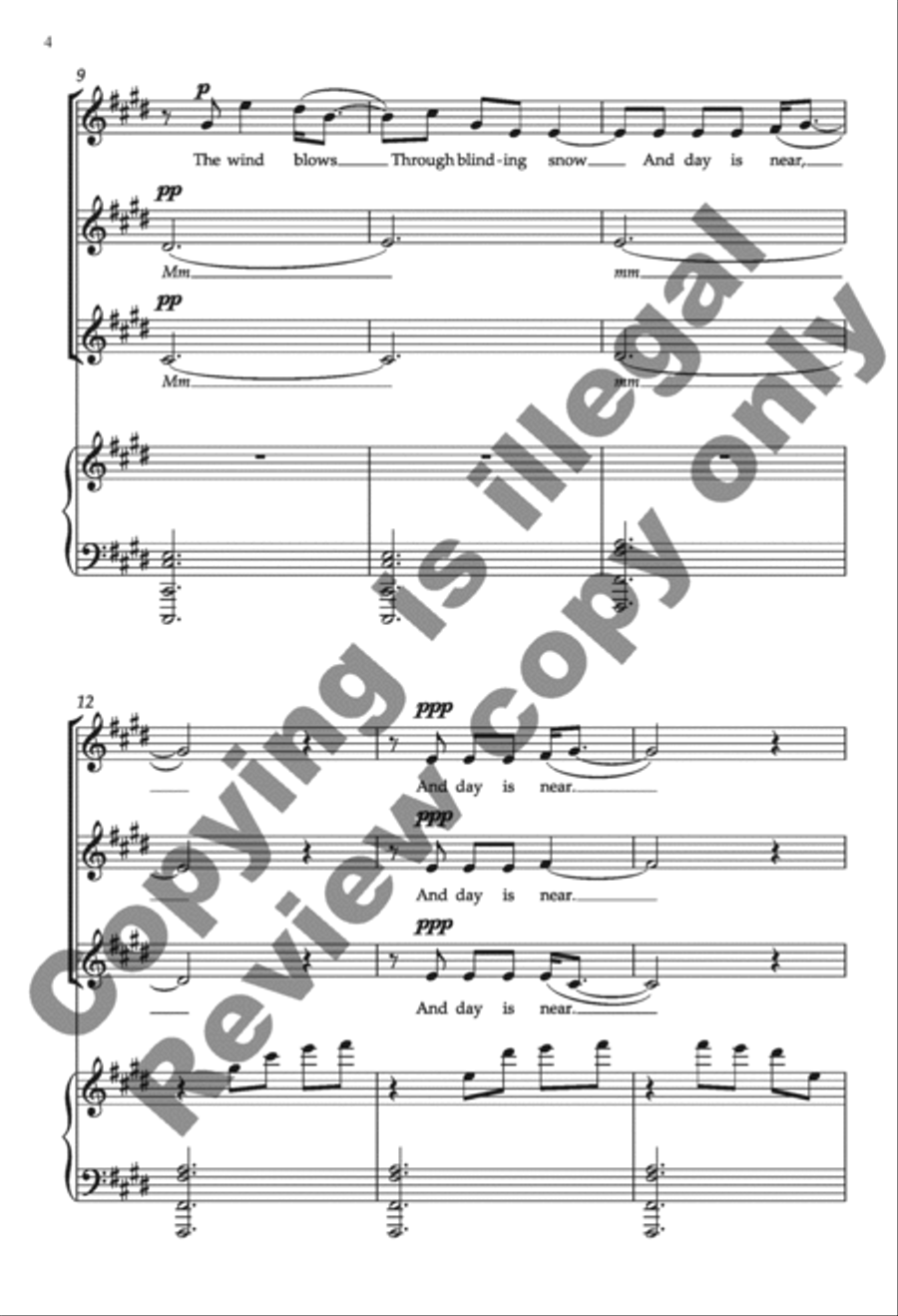 Crossing The Border (Choral Score) SA scores gallery preview page 5