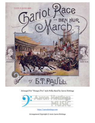 Book cover for Ben Hur Chariot Race March - for "Hungry Five" Polka Band