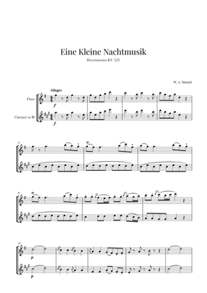 Book cover for Eine Kleine Nachtmusik for Flute and Clarinet