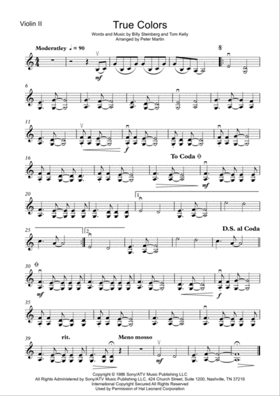 True Colors String Quartet scores gallery preview page 4
