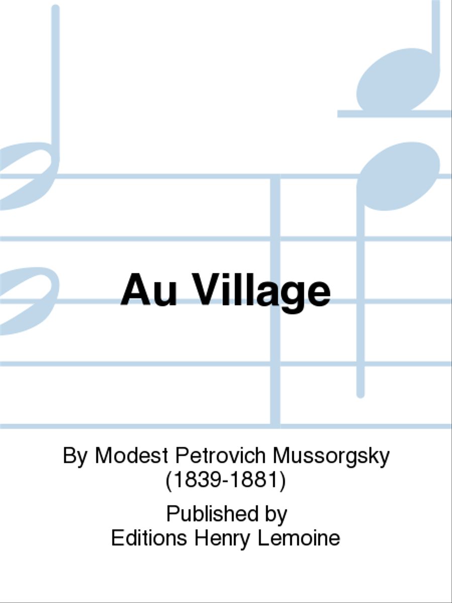Au Village Piano Accompaniment scores gallery preview page 1