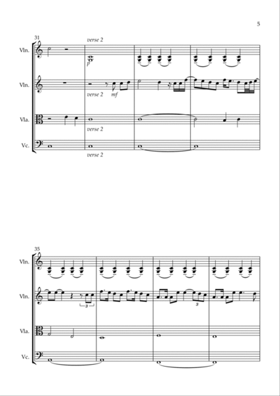 I Guess I'm In Love String Quartet scores gallery preview page 5