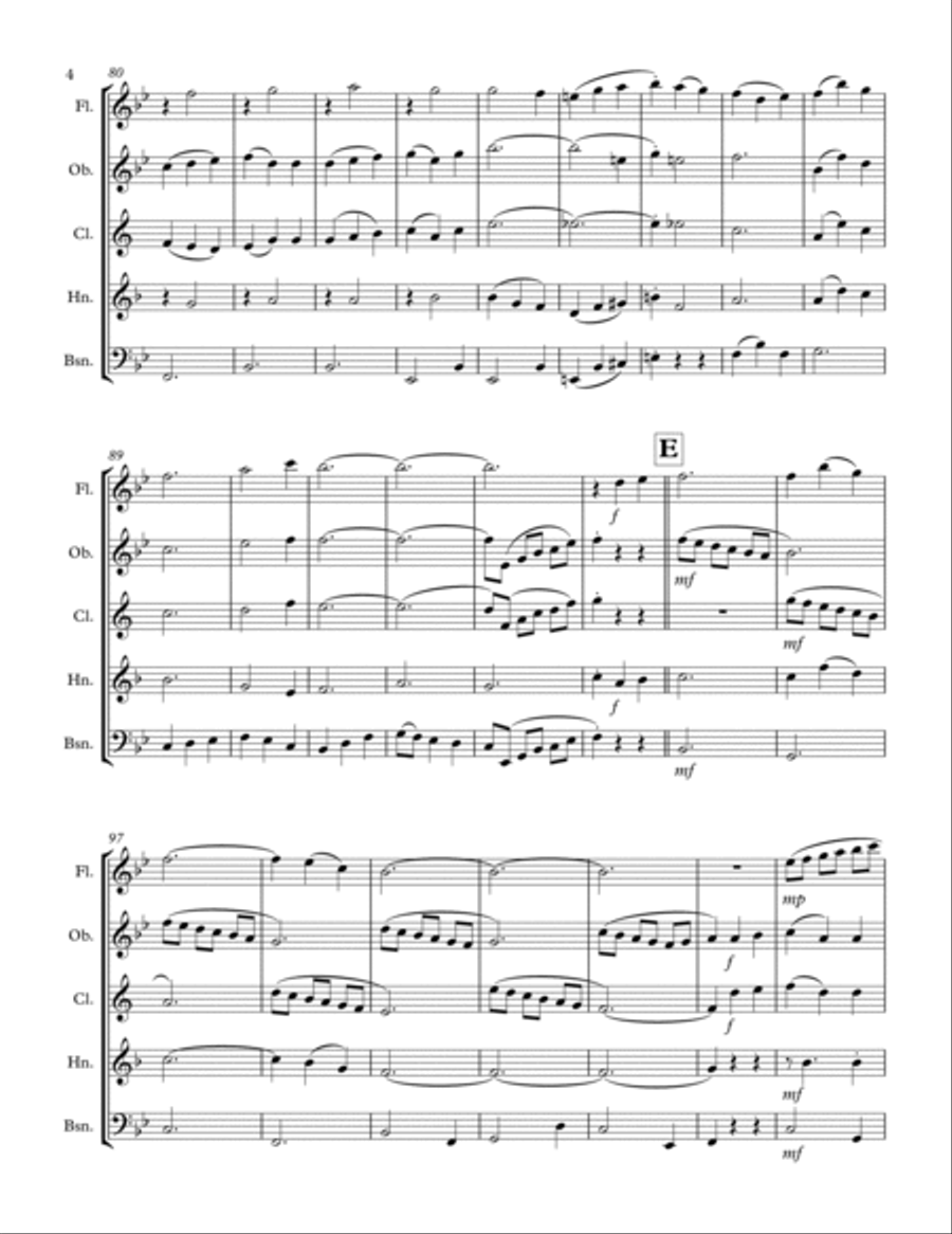 The Most Wonderful Time Of The Year Woodwind Quintet scores gallery preview page 5