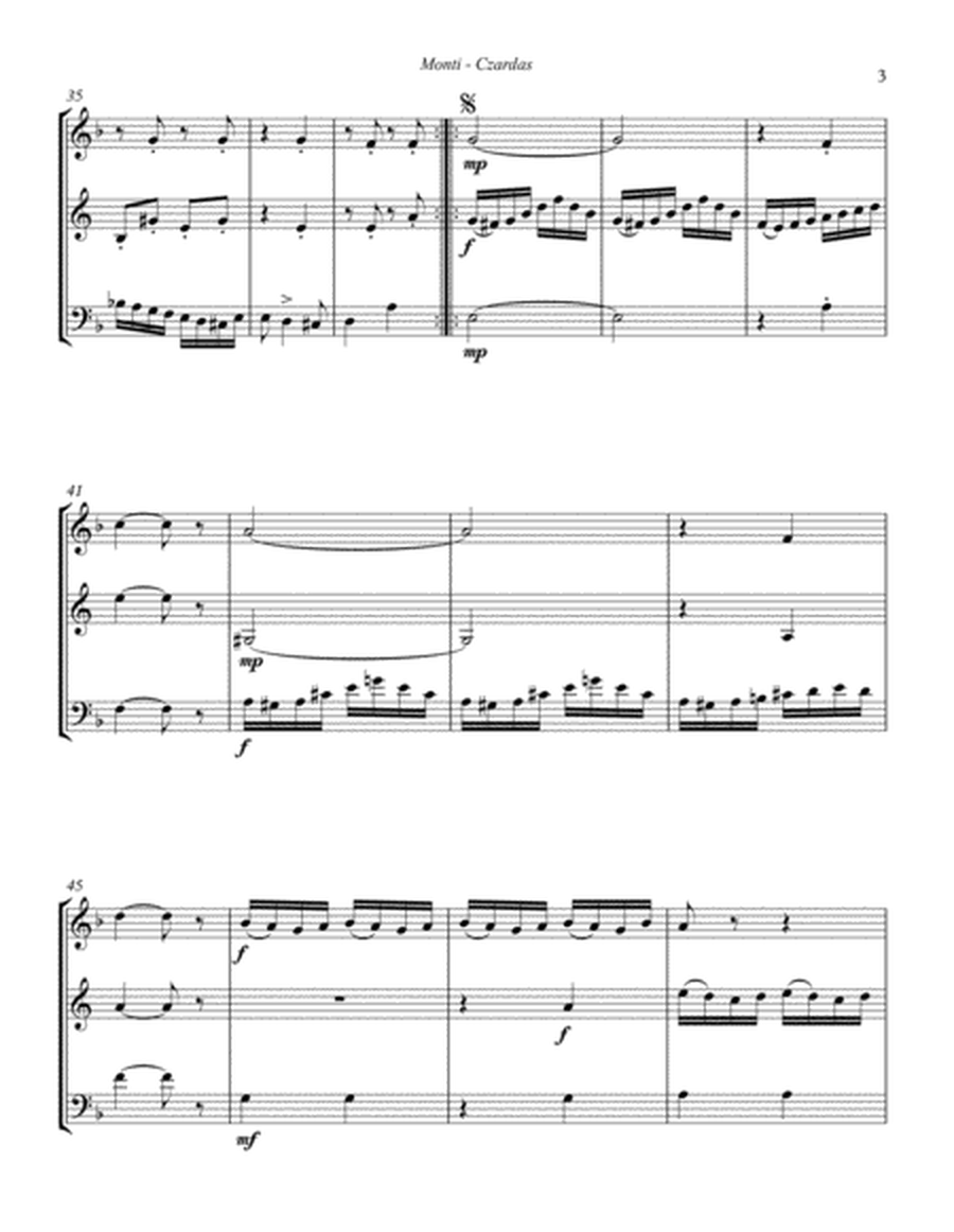 Czardas (Csardas) for Brass Trio