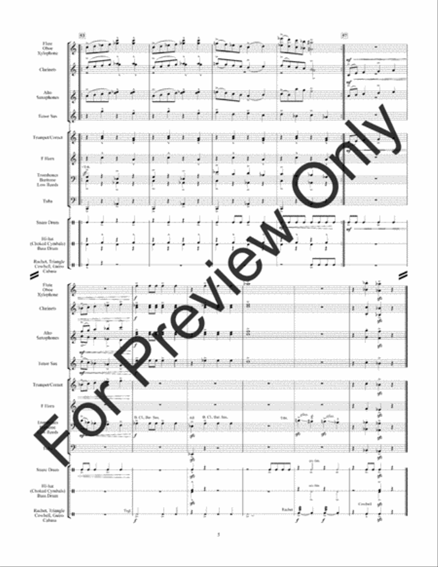 Cluster Fluster Bluster March (Score) Concert Band scores gallery preview page 8