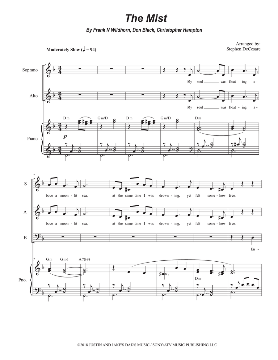 The Mist 3-Part scores gallery preview page 1