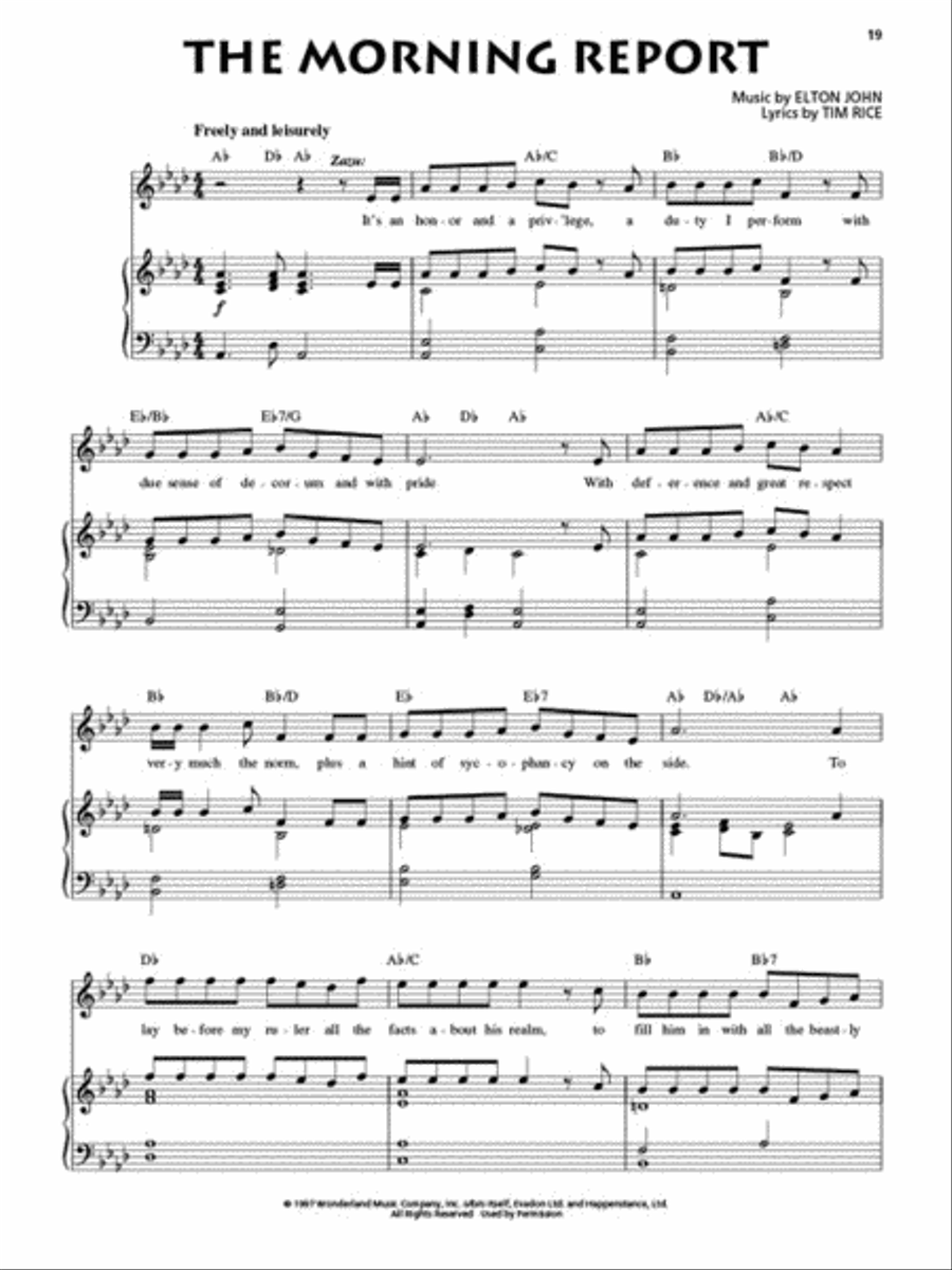 The Lion King – Broadway Selections Piano, Vocal, Guitar scores gallery preview page 5