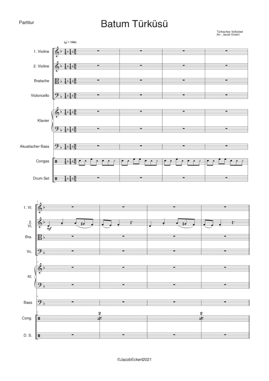 Batum Türküsü Batum Türküsü Chamber Music scores gallery preview page 1