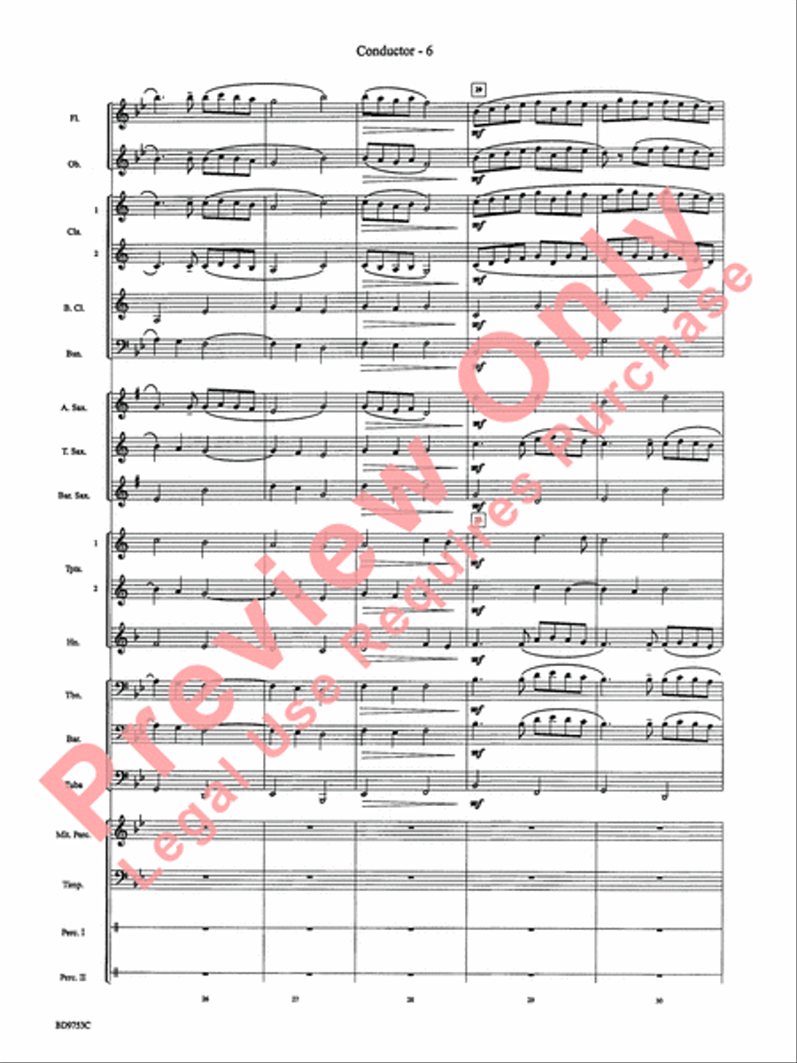 Pachelbel Canon Concert Band scores gallery preview page 9