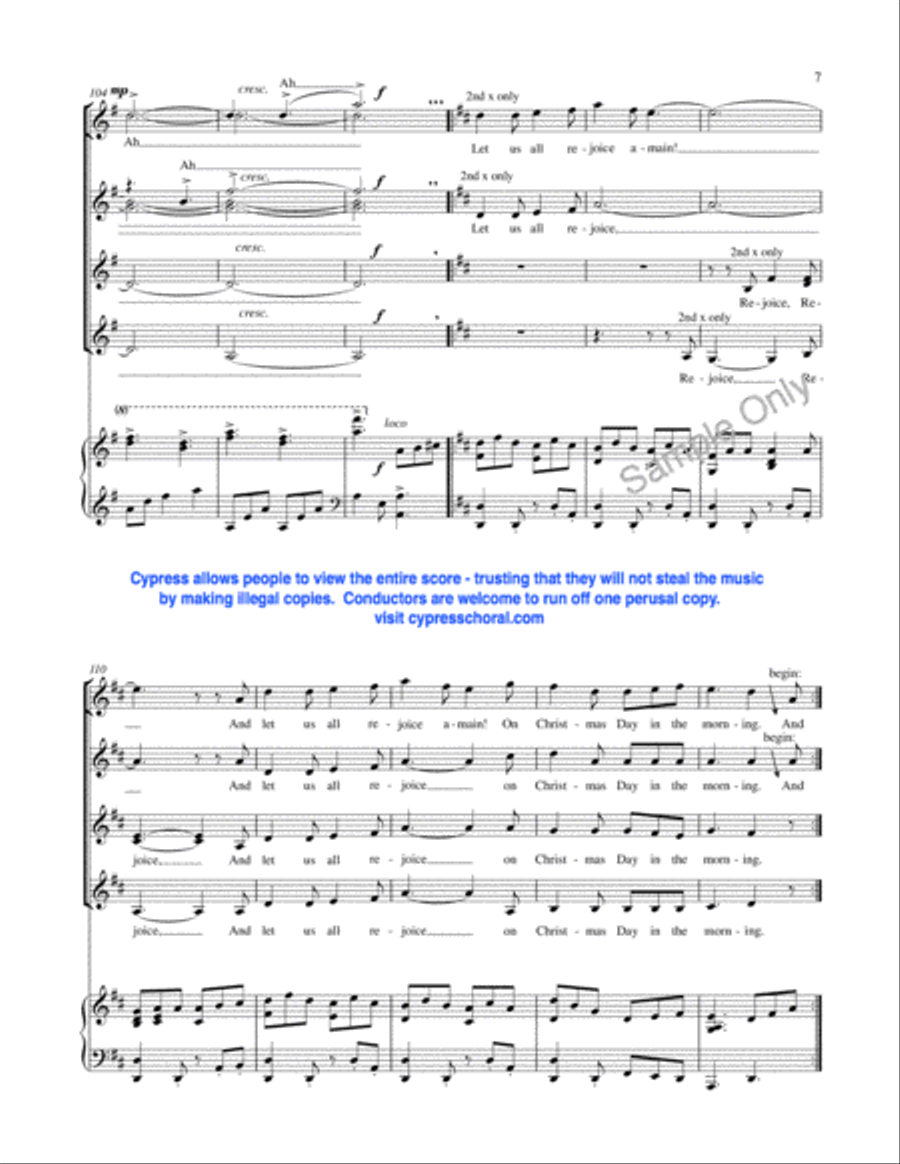 I Saw Three Ships I Saw Three Ships SSAA scores gallery preview page 8
