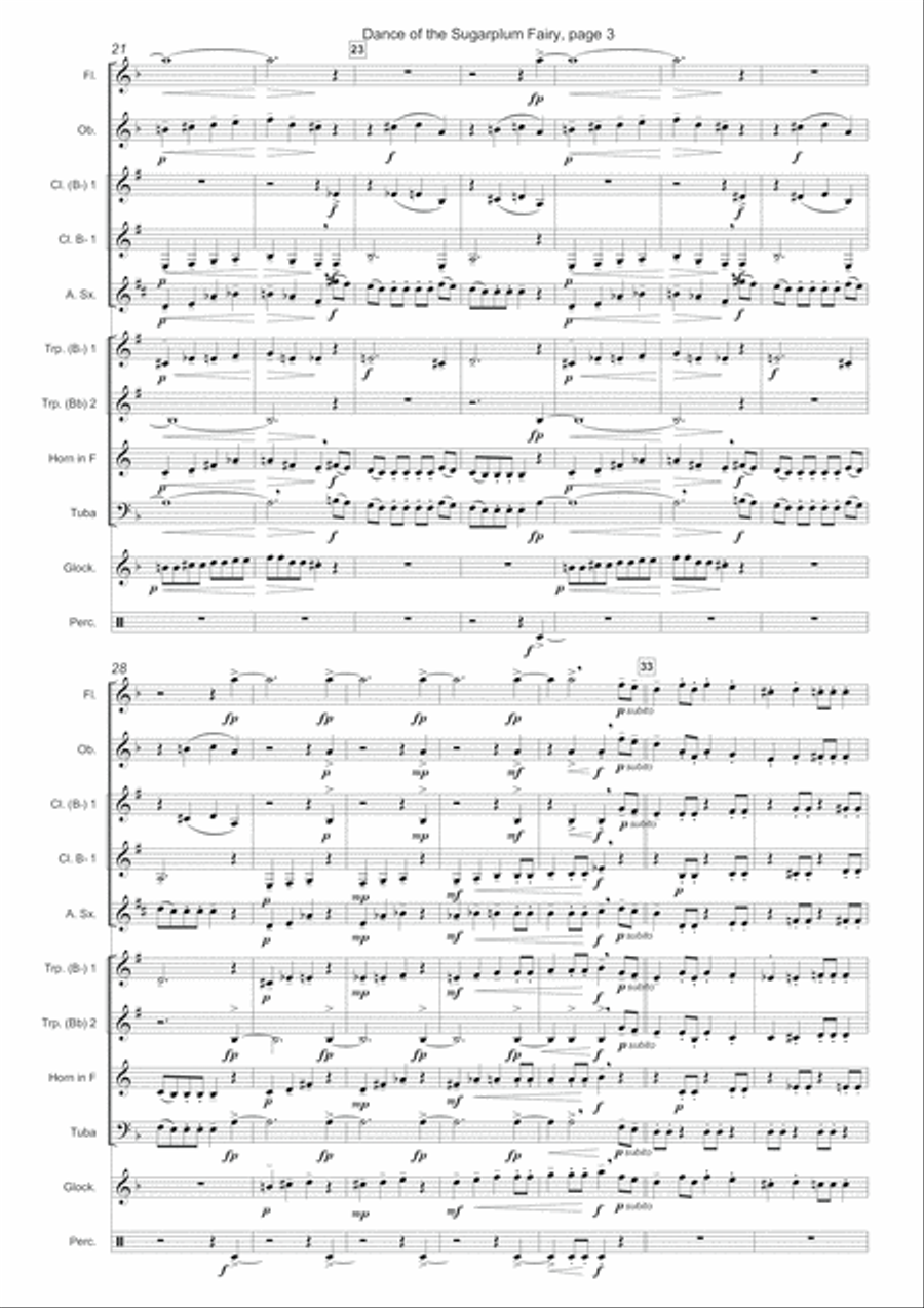Dance of the sugarplum fairy Concert Band scores gallery preview page 4