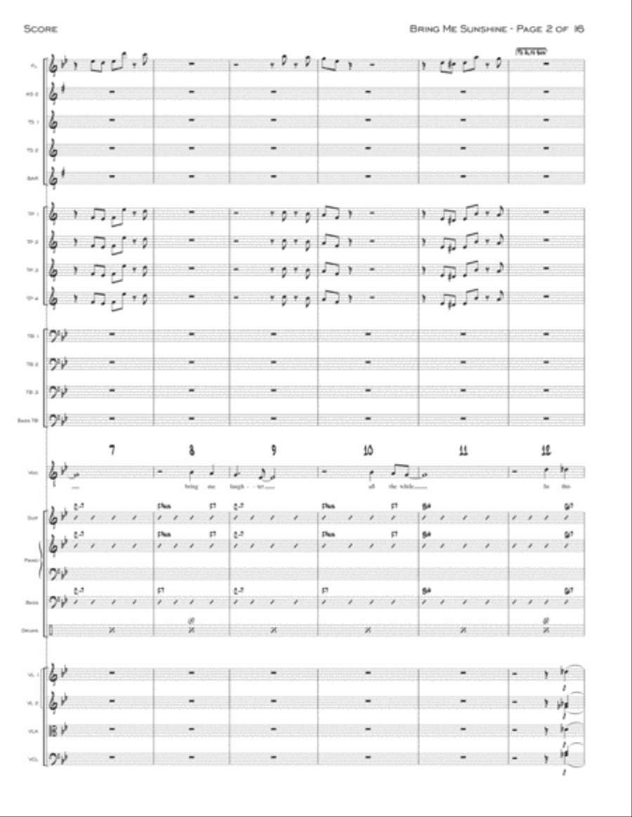 Bring Me Sunshine Bring Me Sunshine Jazz Ensemble scores gallery preview page 2