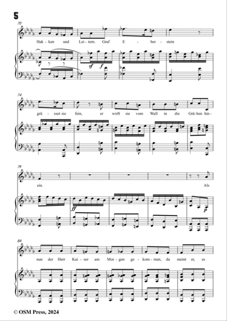 C. Loewe-Graf Eberstein(Zu Speier im Saale da hebt sich ein Klingen),in D flat Major Voice scores gallery preview page 6