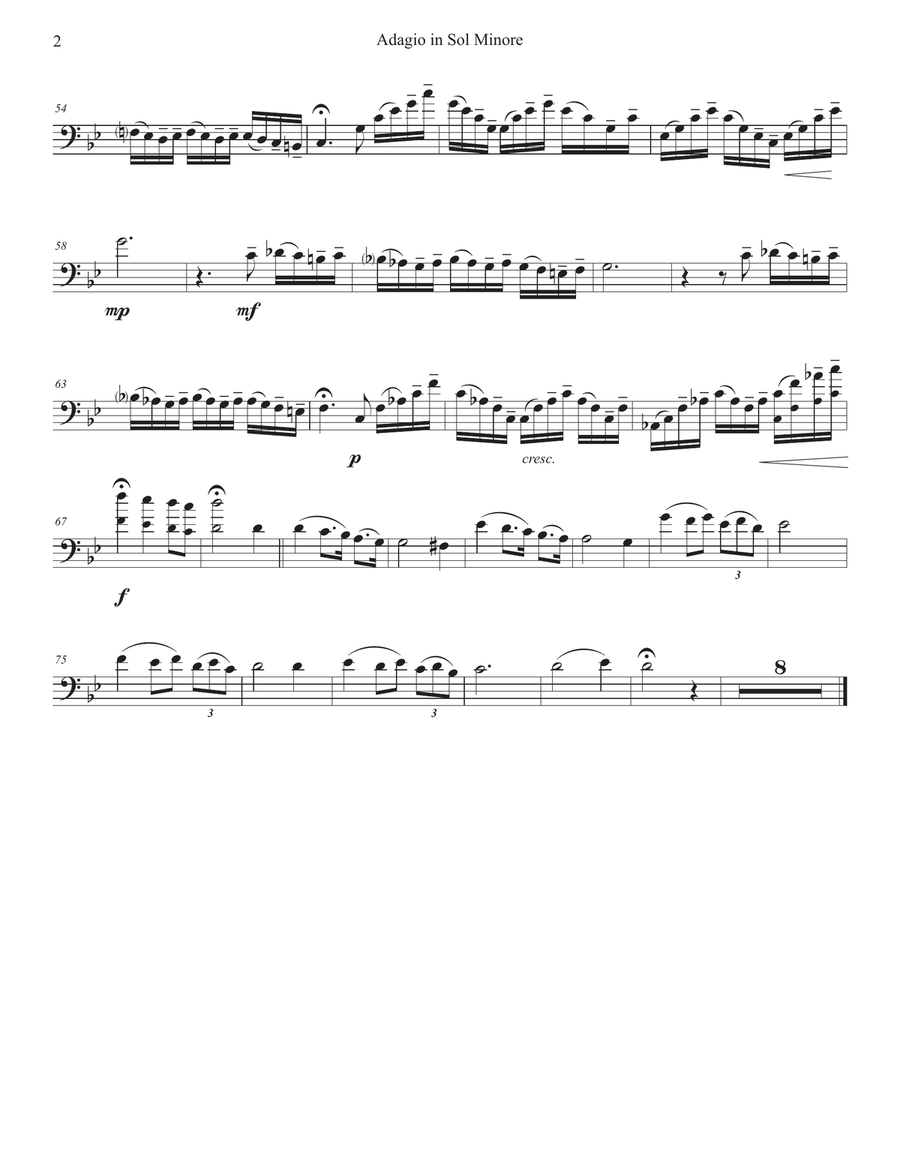 Adagio In Sol Minore (Adagio In G Minor) Piano scores gallery preview page 4