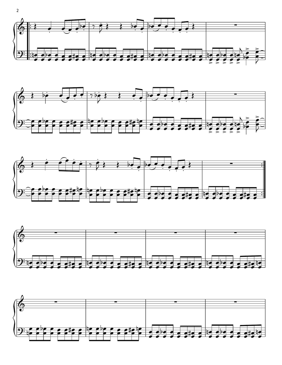 Batman Theme Batman Theme Piano Solo scores gallery preview page 2