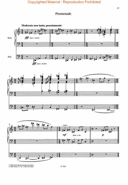 Tableaux d'une Exposition (Pictures at an Exhibition) by Modest Petrovich Mussorgsky Organ - Sheet Music