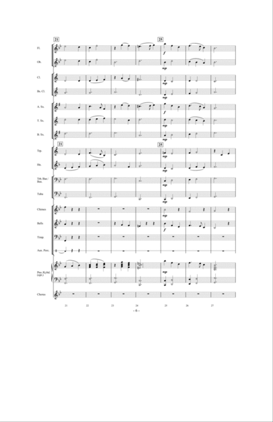 Silent Night Concert Band scores gallery preview page 5