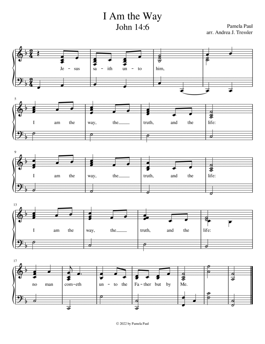 I Am the Way (John 14:6) I Am the Way (John 14:6) Voice scores gallery preview page 1
