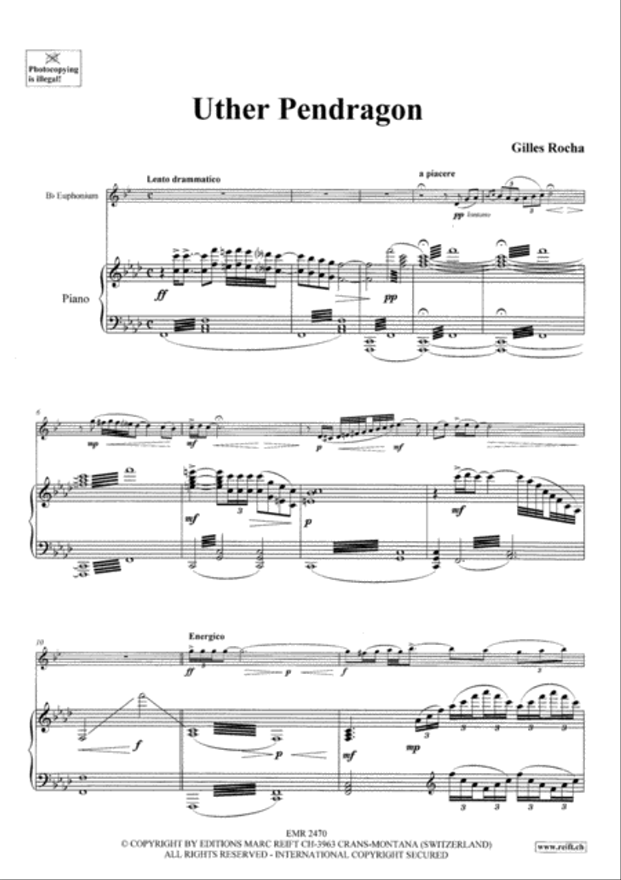 Uther Pendragon Euphonium scores gallery preview page 4