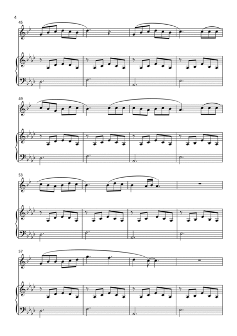 Dandelions B-Flat Clarinet scores gallery preview page 4