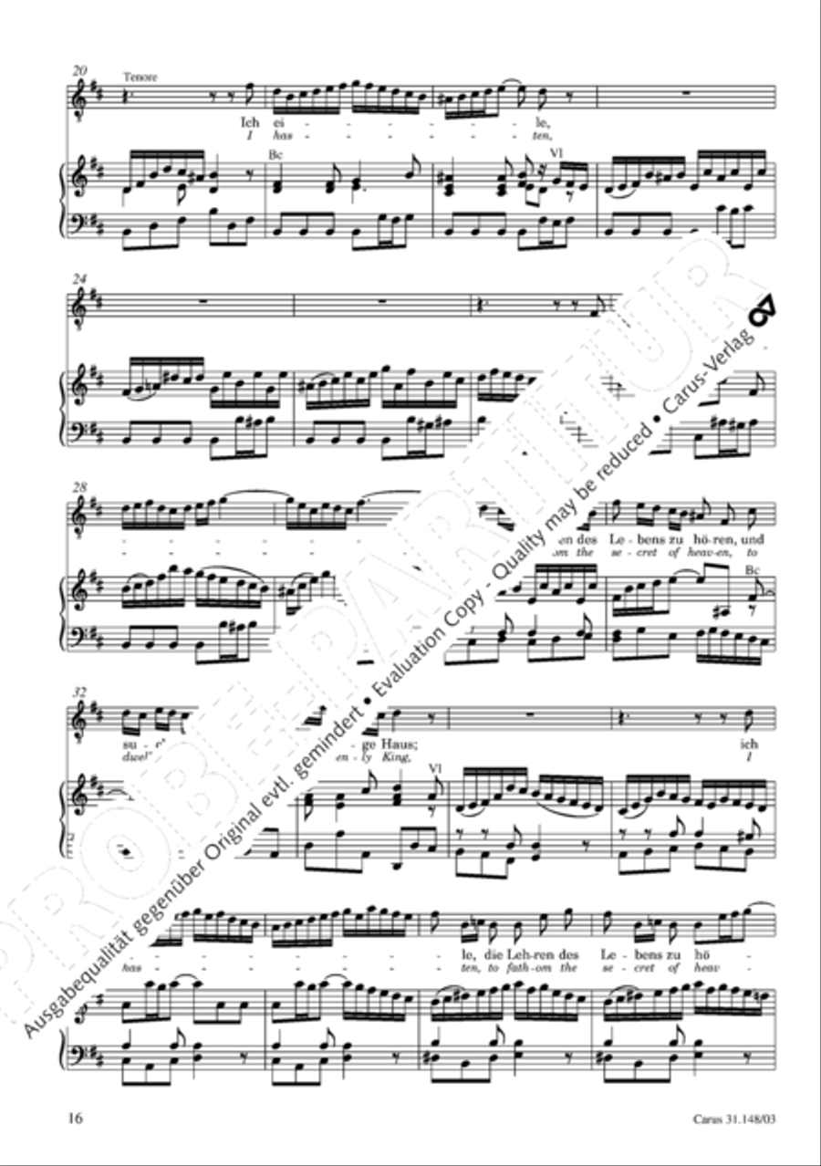 Give to the Lord glory due the Master (Bringet dem Herrn Ehre seines Namens) 4-Part scores gallery preview page 17