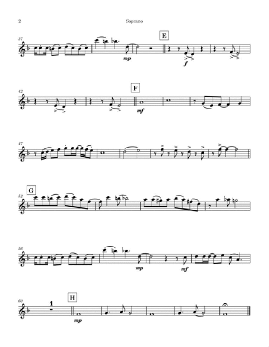 Mele Kalikimaka Saxophone Quartet scores gallery preview page 6