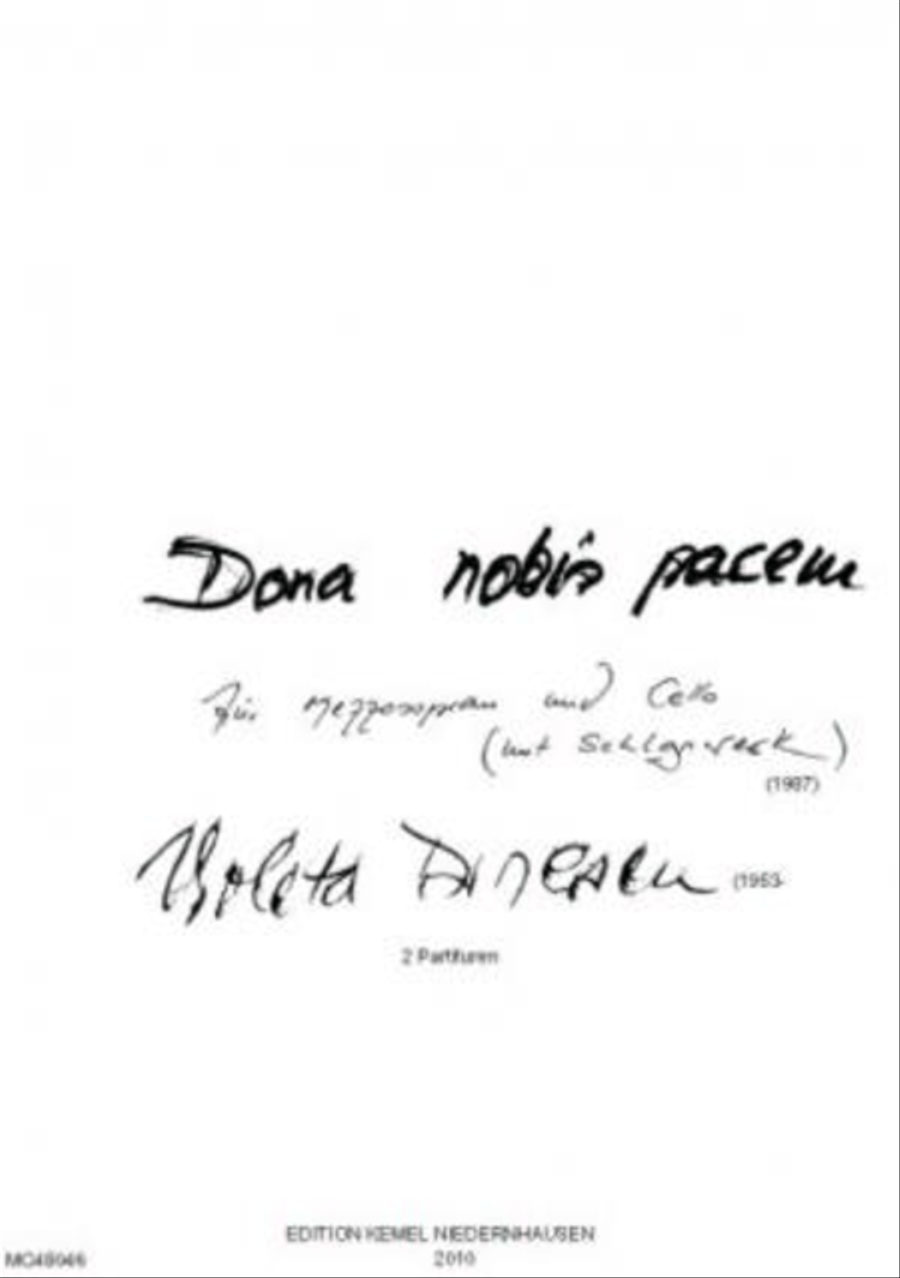 Dona nobis pacem Mezzo-Soprano Voice scores gallery preview page 1