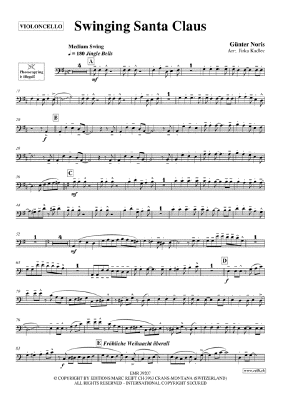Swinging Santa Claus Piano Accompaniment scores gallery preview page 2