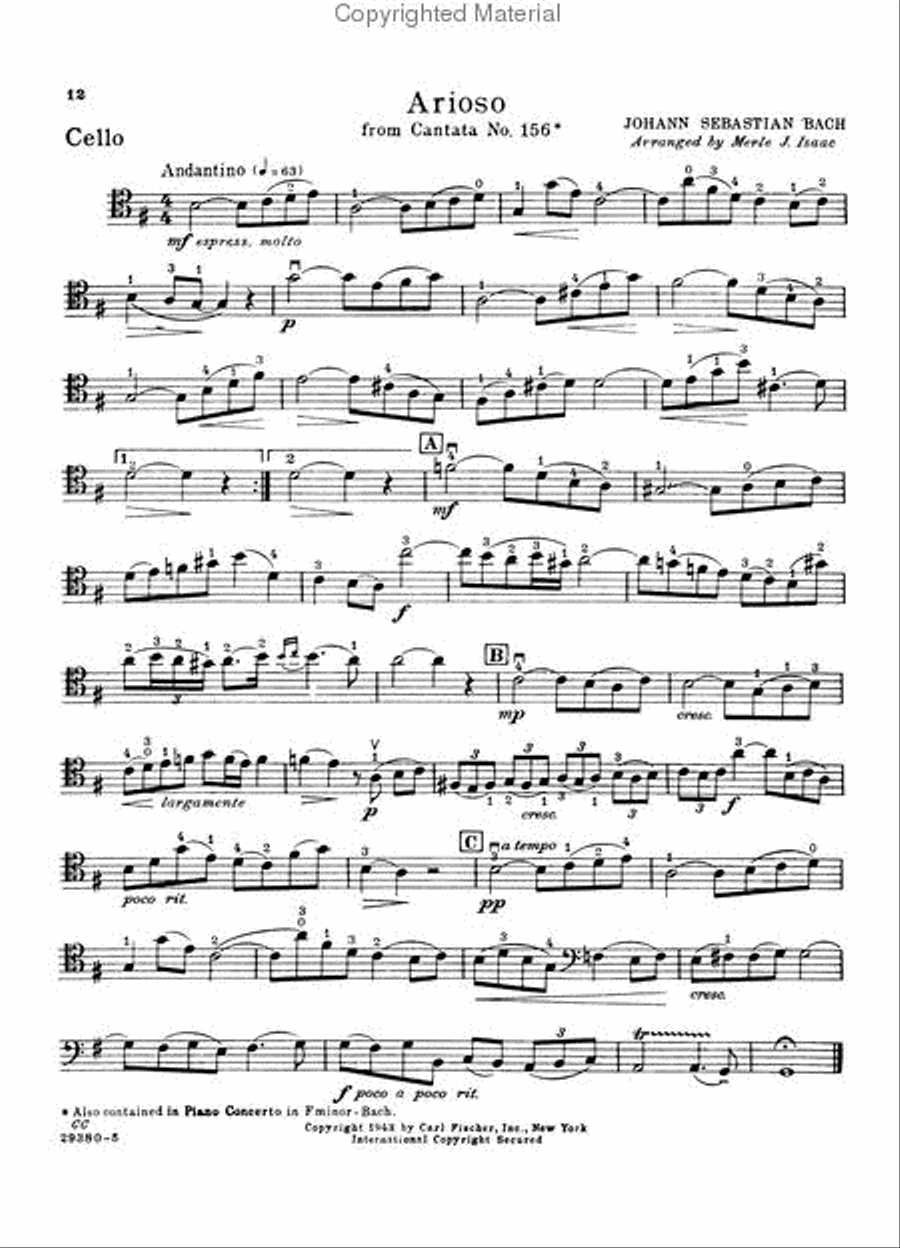 Cellists Favorite Contest Album Piano Accompaniment scores gallery preview page 4