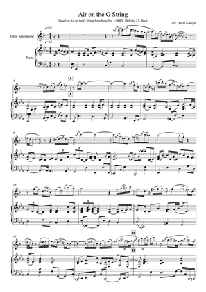 Air on the G String (tenor sax & piano)