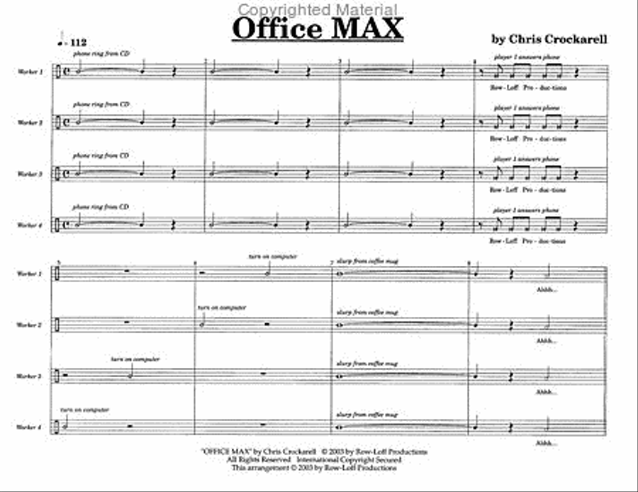 Office MAX Percussion Ensemble scores gallery preview page 4