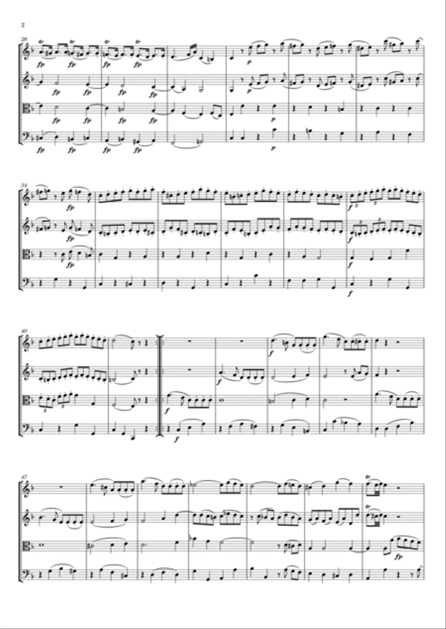 Mozart - String Quartet No.8 in F major, K.168 String Quartet scores gallery preview page 3