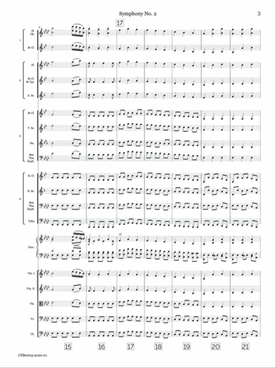 Symphony No. 2, I. Allegro Presto Concert Band scores gallery preview page 6