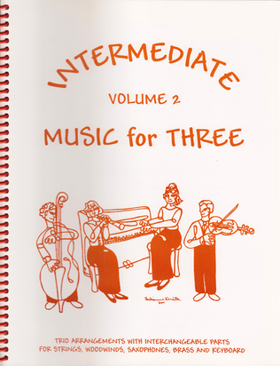 Book cover for Intermediate Music for Three, Volume 2, Part 3 - Bass Clarinet