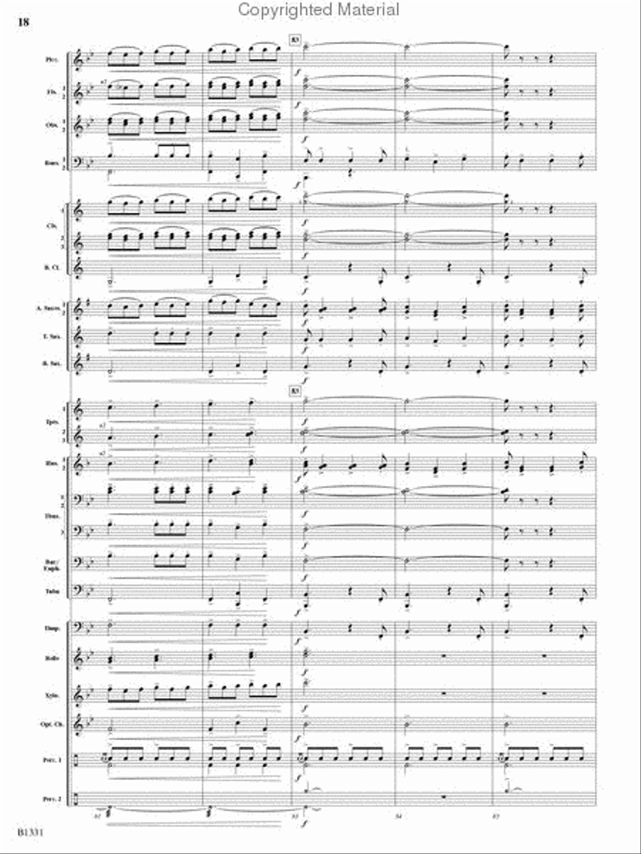 March Jubiloso Concert Band scores gallery preview page 17